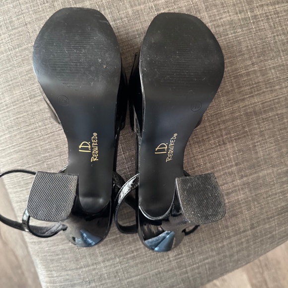 I.D Required Black Patent Heels | Ankle Strap | Size 7.5 M Platform Party - Picture 7 of 7